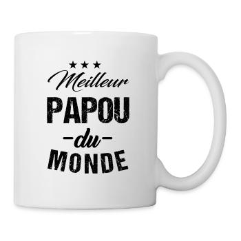 Meilleur papou du monde t-shirt grand-père - Mug blanc - blanc - Droite