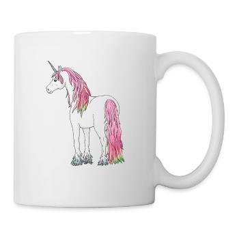 Einhorn unicorn rainbow regenbogen pferd - Tasse - Weiß - Rechts