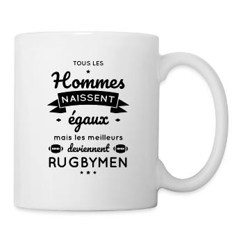 Rugby - Hommes égaux meilleurs deviennent rugbymen - Mug blanc - blanc - Droite