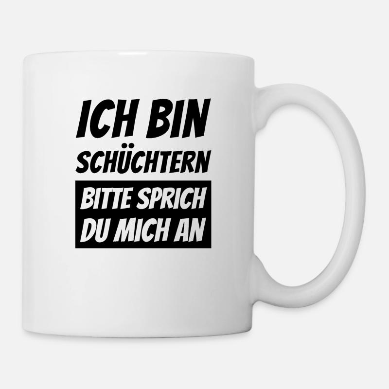ICH BIN SCHÜCHTERN - Single Solo Flirt Dating - Tasse - Weiß