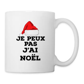 Je peux pas j'ai Noël. Joyeux Noël. - Mug blanc - blanc - Droite