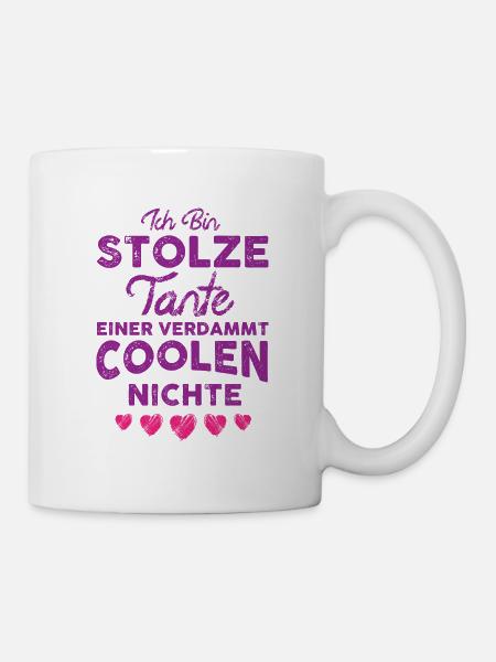 Tante, Nichte, Geburt - Tasse - Weiß