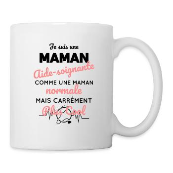Maman aide-soignante comme maman normale plus cool - Mug blanc - blanc - Droite