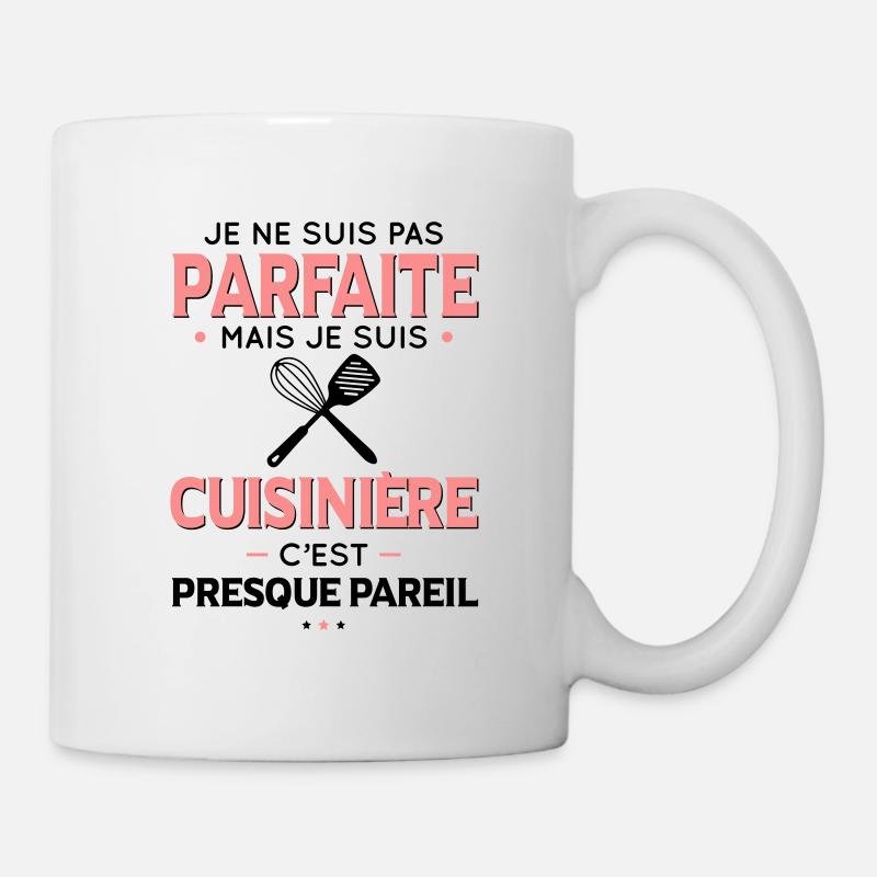 Je ne suis pas parfaite mais je suis cuisinière - Mug blanc - blanc
