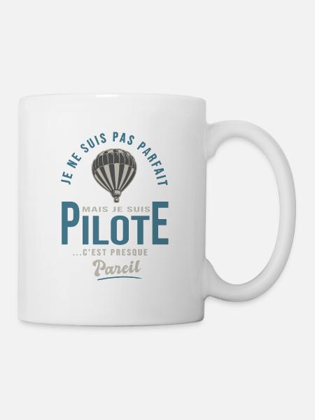 parfait pilote Mongolfière Cadeau humour - Mug blanc - blanc
