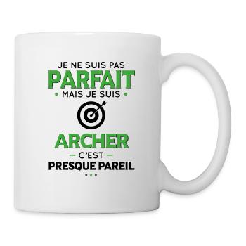 Je ne suis pas parfait mais mais je suis archer - Mug blanc - blanc - Droite