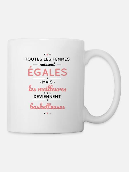 Femmes égales meilleures deviennent basketteuses - Mug blanc - blanc