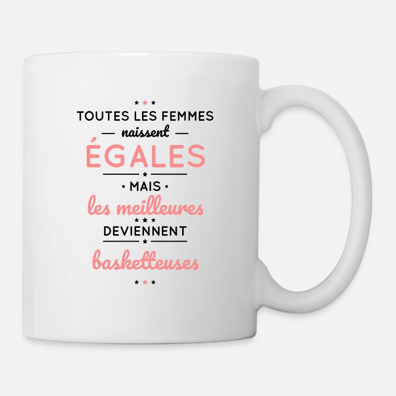 Femmes égales meilleures deviennent basketteuses - Mug blanc - blanc
