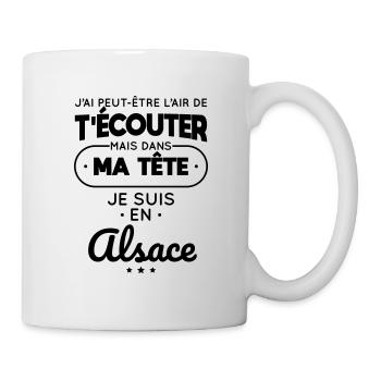 Dans ma tête je suis en Alsace - Mug blanc - blanc - Droite