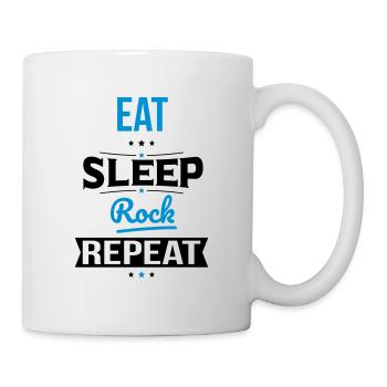 Eat Sleep Rock Repeat - Comedy Gift - Mug - white - Right