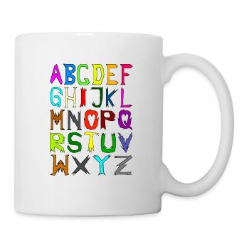The funny ABC - Alphabet from A-Z - Back to school - Mug - white - Right