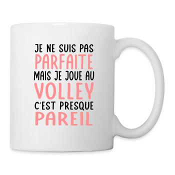 Je ne suis pas parfaite mais je joue au volley - Mug blanc - blanc - Droite