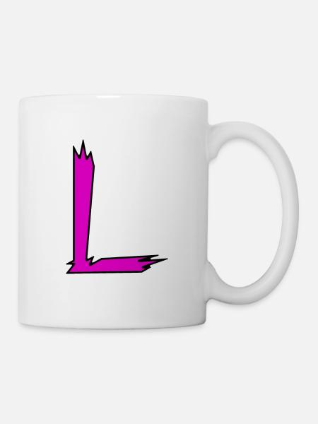 L - Einfach nur ein Buchstabe! - by YoshiArt - Tasse - Weiß