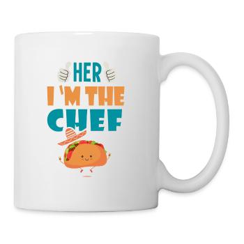 Ihr i m der Koch Geschenk Tacos Taco Mexiko - Tasse - Weiß - Rechts