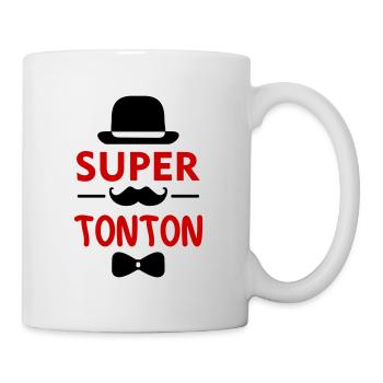 Super Tonton, super oncle, famille, humour, fun - Mug blanc - blanc - Droite