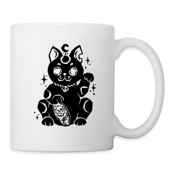 Maneki Neko Gotik - Tasse - Weiß - Rechts