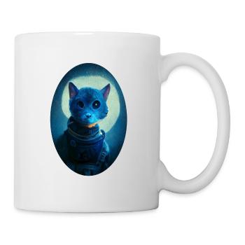 Astronauten Katze - Tasse - Weiß - Rechts