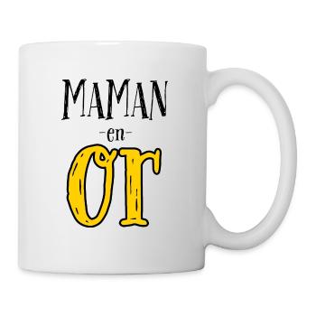Maman en or. - Mug blanc - blanc - Droite