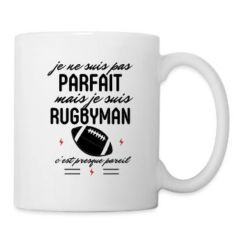 Pas parfait mais Rugbyman - Mug blanc - blanc - Droite