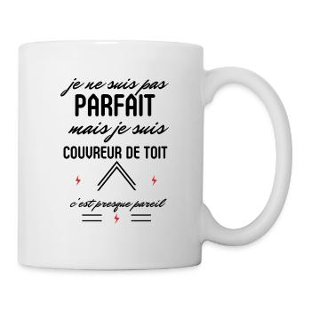 Pas Parfait Mais Couvreur de toit - Mug blanc - blanc - Droite