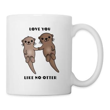 Je t’aime comme aucune loutre - Mug blanc - blanc - Droite