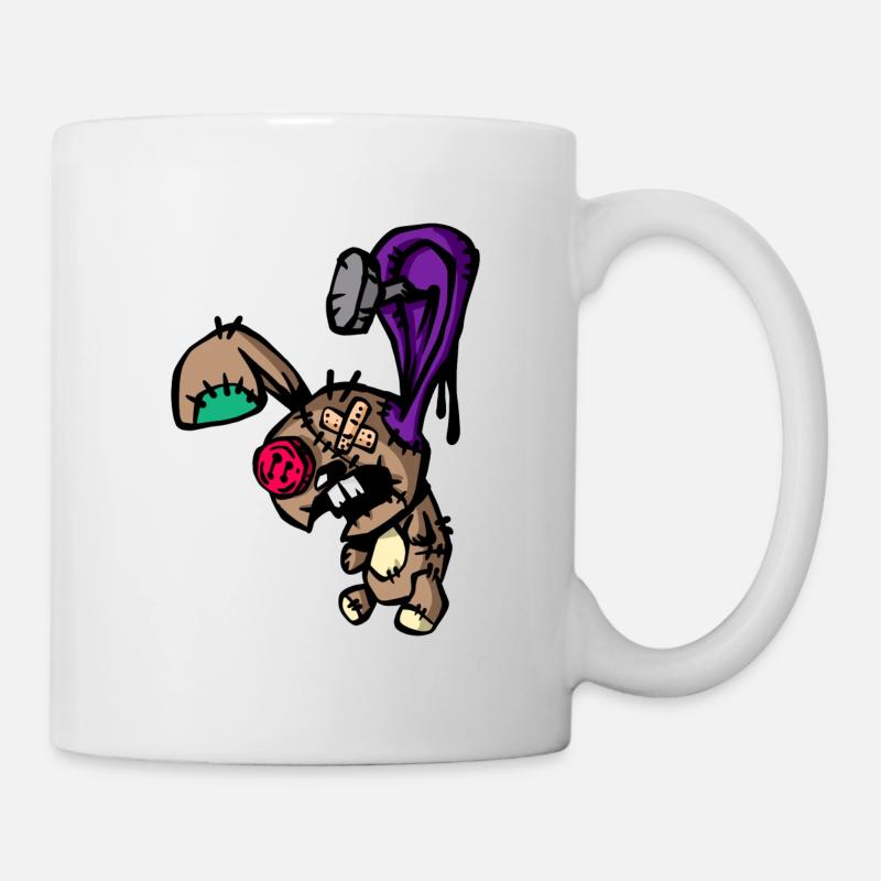 Voodoo Hase Paque Puppe - Tasse - Weiß