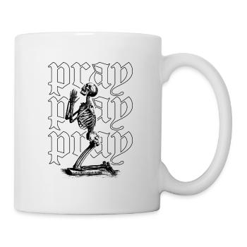 Skeleton Human Body Bone Praying Praying - Mug - white - Right