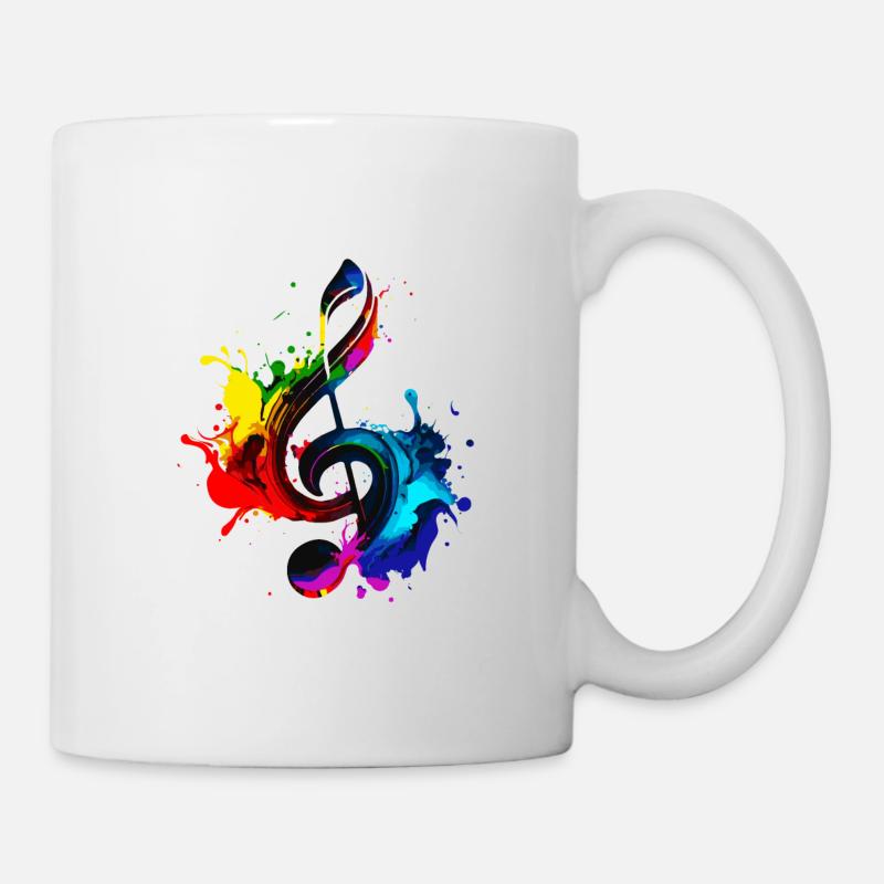 Violinschlüssel - Tasse - Weiß