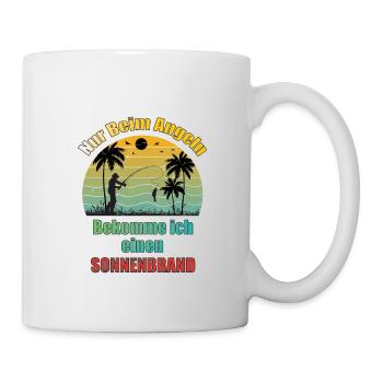 Lustiger Angler Spass Angeln Team Design für Sonne - Tasse - Weiß - Rechts