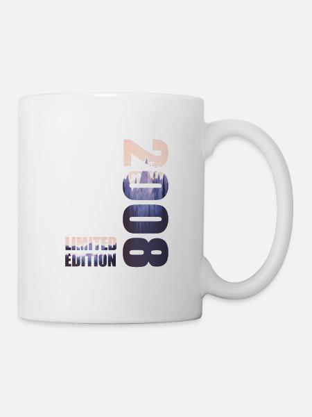 2008. Limited Edition T-Shirt Geburtstags Idee - Tasse - Weiß