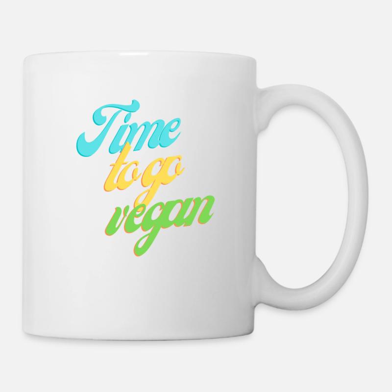 Time to go vegan - Tasse - Weiß