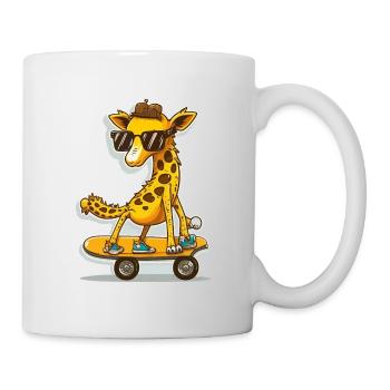 Girafe de skateboard - Mug blanc - blanc - Droite