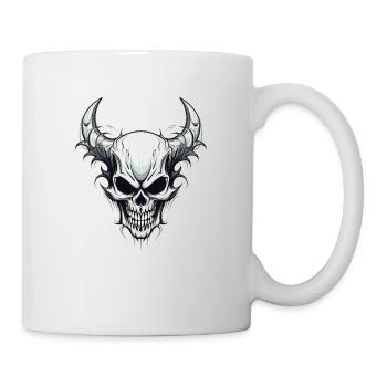 Crâne - Mug blanc - blanc - Droite