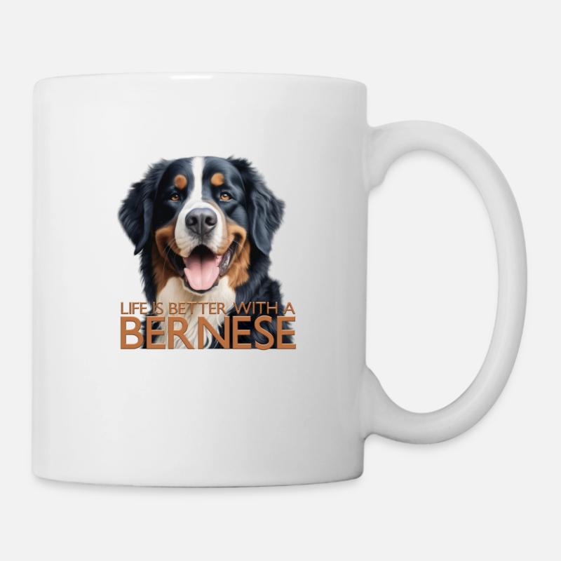 Berner Sennenhund - Tasse - Weiß