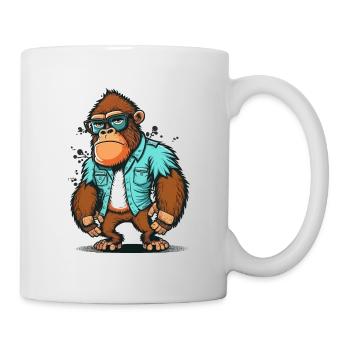 Geek out, Gorille ! - Mug blanc - blanc - Droite