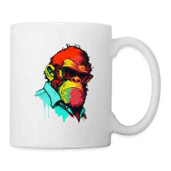 Gorilla with sunglasses - Mug - white - Right