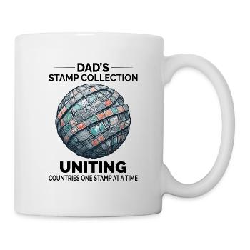 Timbres-poste d’époque Collectionneur de papa - Mug blanc - blanc - Droite