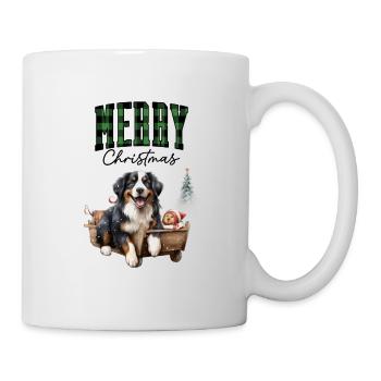 Berner Sennenhund Weihnachten - Tasse - Weiß - Rechts