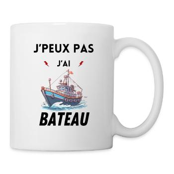 Je peux pas j ai BATEAU - Mug blanc - blanc - Droite