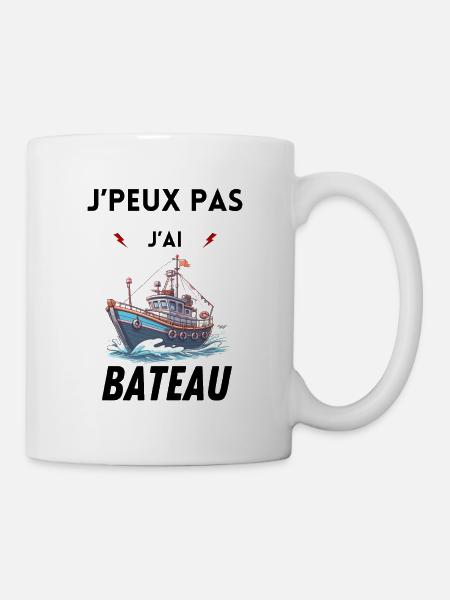 Je peux pas j ai BATEAU - Mug blanc - blanc