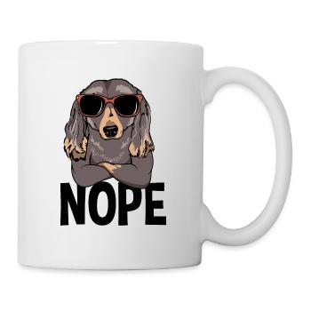 Nope Teckel Chien Nope Simple Nope - Mug blanc - blanc - Droite