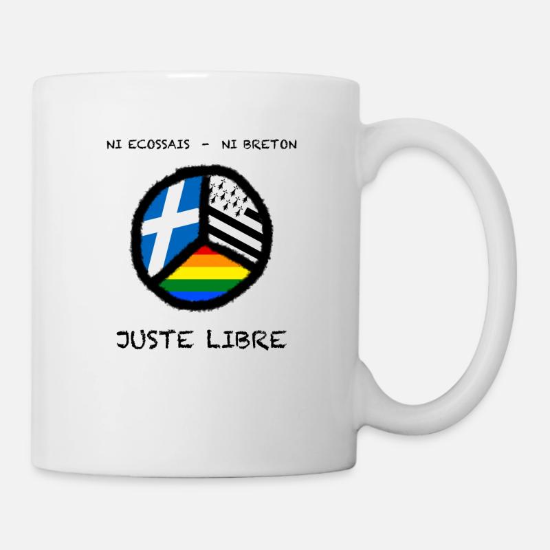 Ni ècossais ni breton, juste libre - Mug blanc - blanc