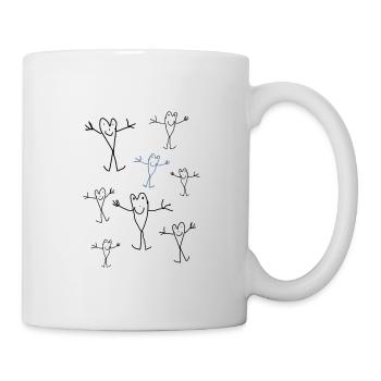 Children's Drawing Heart Figurines - Mug - white - Right