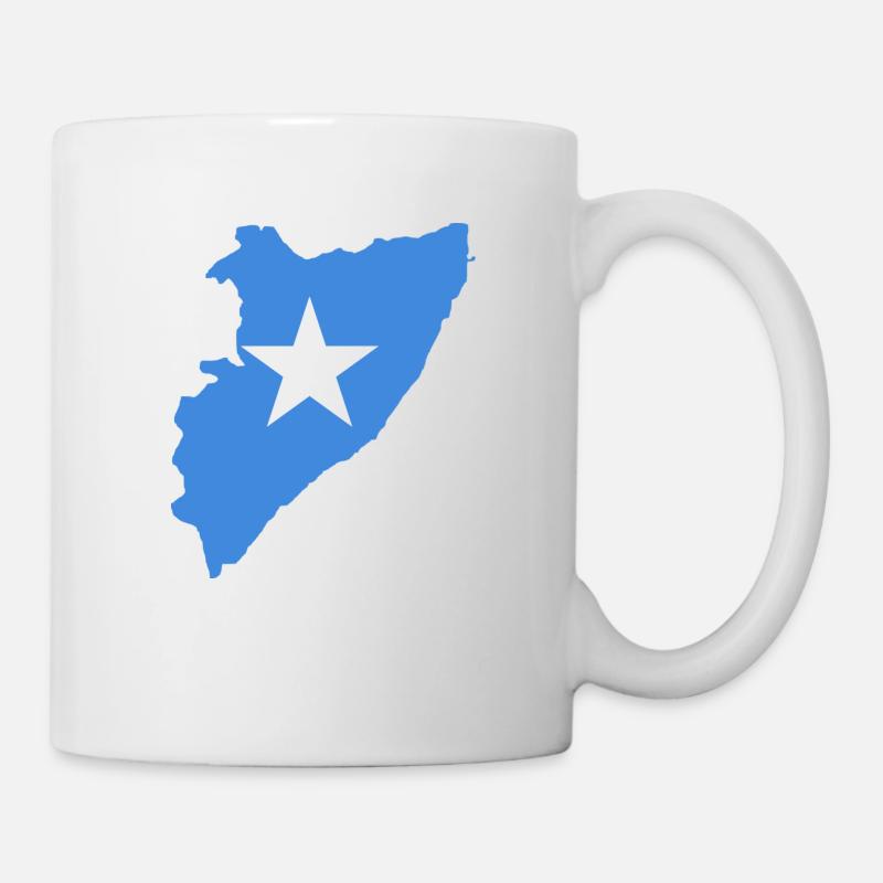 Flaggenkarte von Somalia - Tasse - Weiß