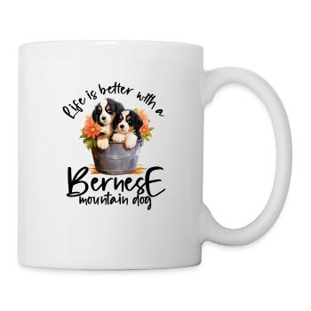 Berner Sennenhund - Tasse - Weiß - Rechts