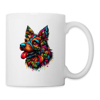 DOG COLORFUL COLORFUL RAINBOW GRAFFITI BLOB - Mug - white - Right