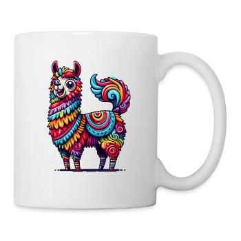 CONFETTIS PINATA D’ALPAGA PANACHÉ MOTIF ARC-EN-CIEL - Mug blanc - blanc - Droite