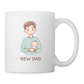 Frischgebackener Vater und Baby - Süßer Moment - Tasse - Weiß - Rechts