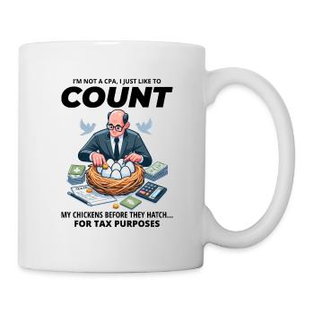 CPA Chick Counter : Plaisir de nicher en période d’impôts humoristique - Mug blanc - blanc - Droite