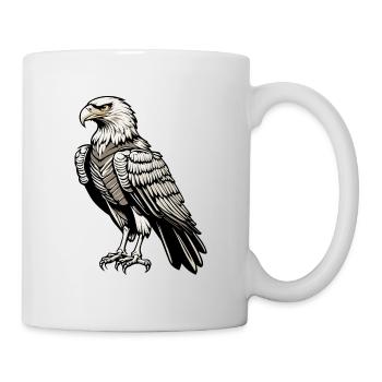 Adler Illustration - Tasse - Weiß - Rechts